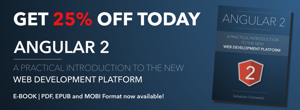 AngularJS_News's tweet image. RT @angular2book TODAY: Start learning #Angular2 - Get 25% off Angular 2 Book: #angularj... lnkplg.co/PNzVP