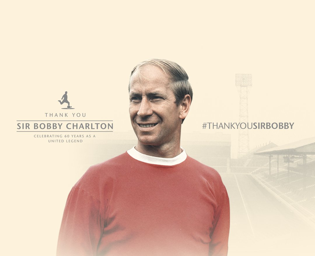 ManUtd's tweet photo. Today we say #ThankYouSirBobby as the South Stand is renamed - retweet &amp; show your appreciation for a United legend! https://t.co/Kut8jMqEUY