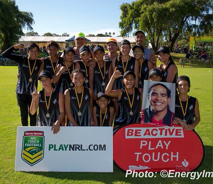 touchfootballwa's tweet photo. Congratulations Perth Brothers the 12 & Under Mixed Champions MVP-Juane Pomare and Teri Riti #WAJSC https://t.co/jznCgFT41U