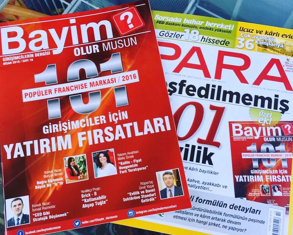 Bayim Olurmusun Dergisi <a href="/ParaDergisi/">Para Dergisi</a> ile birlikte bugün tüm Türkiye'de bayilerde...
#girisimcilerindergisi