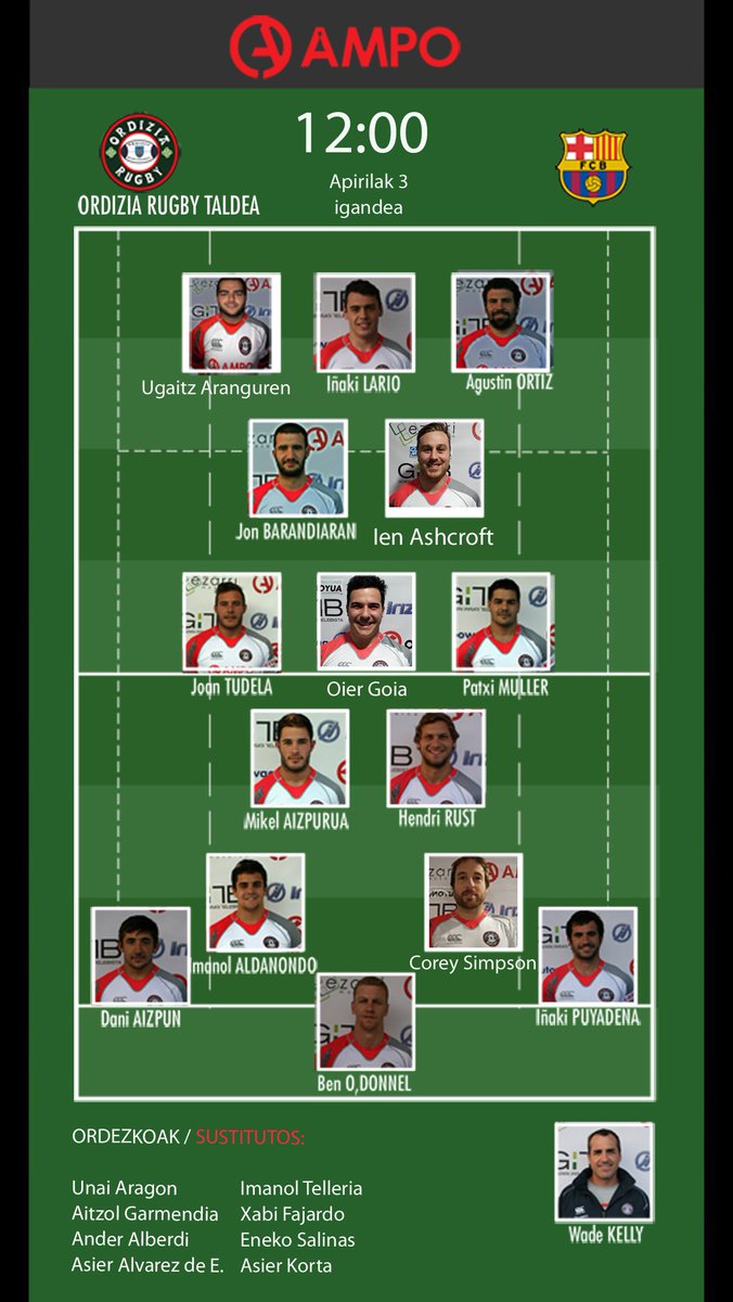 ORDIZIARUGBY's tweet photo. AMPO ORDIZIA &amp; @FCBRugby 
XV; https://t.co/Rv1NfKB75G