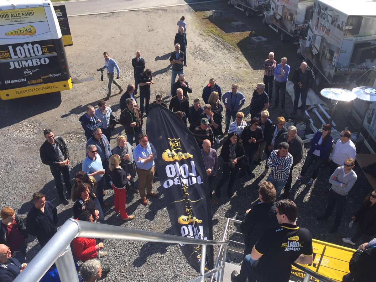 vismaleaseabike's tweet image. The @LottoNLJumbo businessclub and Bosman Transport are united in Kruisbergen.