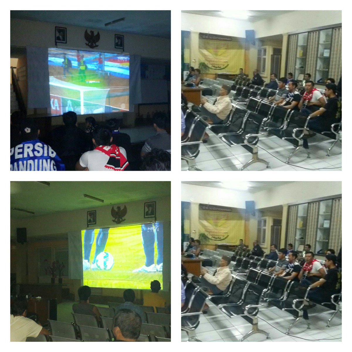 kangkomeng's tweet photo. NOBAR Persib vs Arema di Aula Kec Cib Kidul ... semoga Persib Juara @ridwankamil @OdedMD @yossiirianto @PemumBdg https://t.co/wrLA21yify