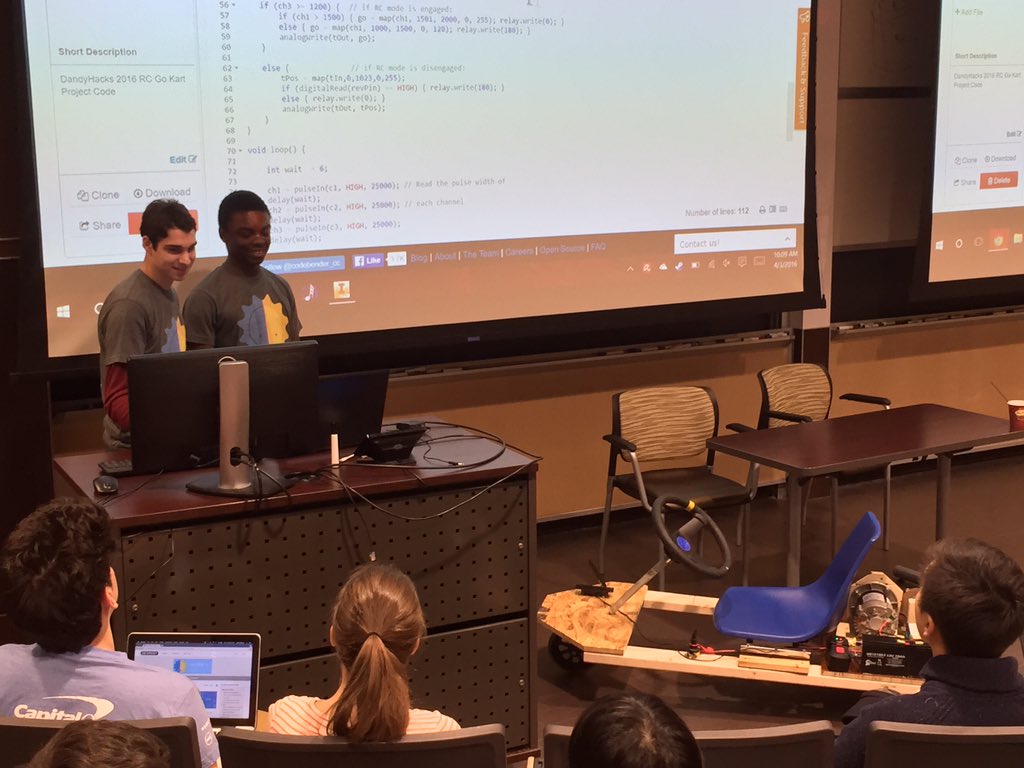 MLHacks's tweet image. This team made a legit go kart at #Dandyhacks! @dandyhacks