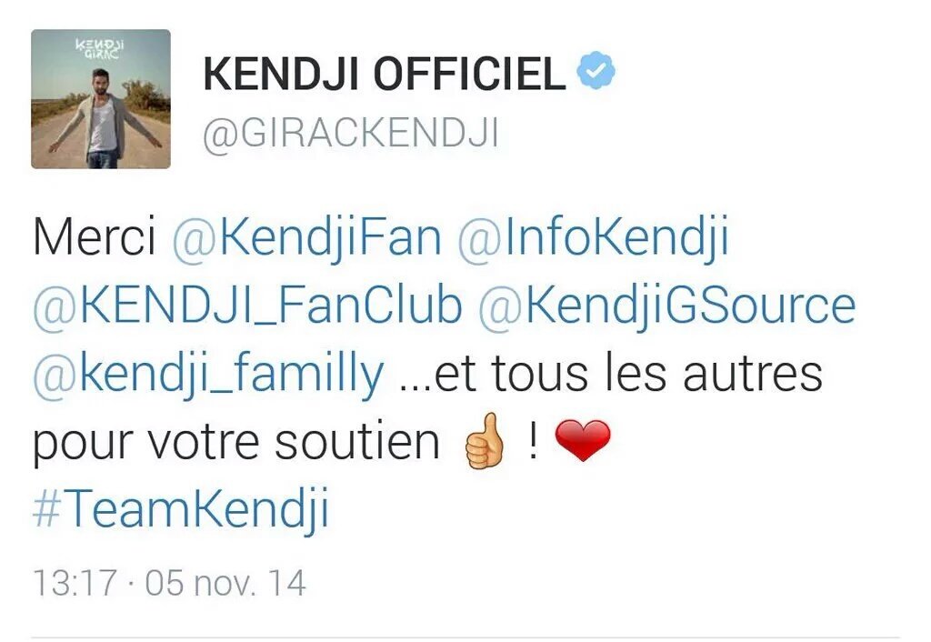 kendji_familly's tweet photo. Souvenir quand @GIRACKENDJI nous avait tweeter 👍  ( CC @KendjiFan @InfoKendji @KENDJI_FanClub @KendjiGSource ) https://t.co/viZ4dykxwk
