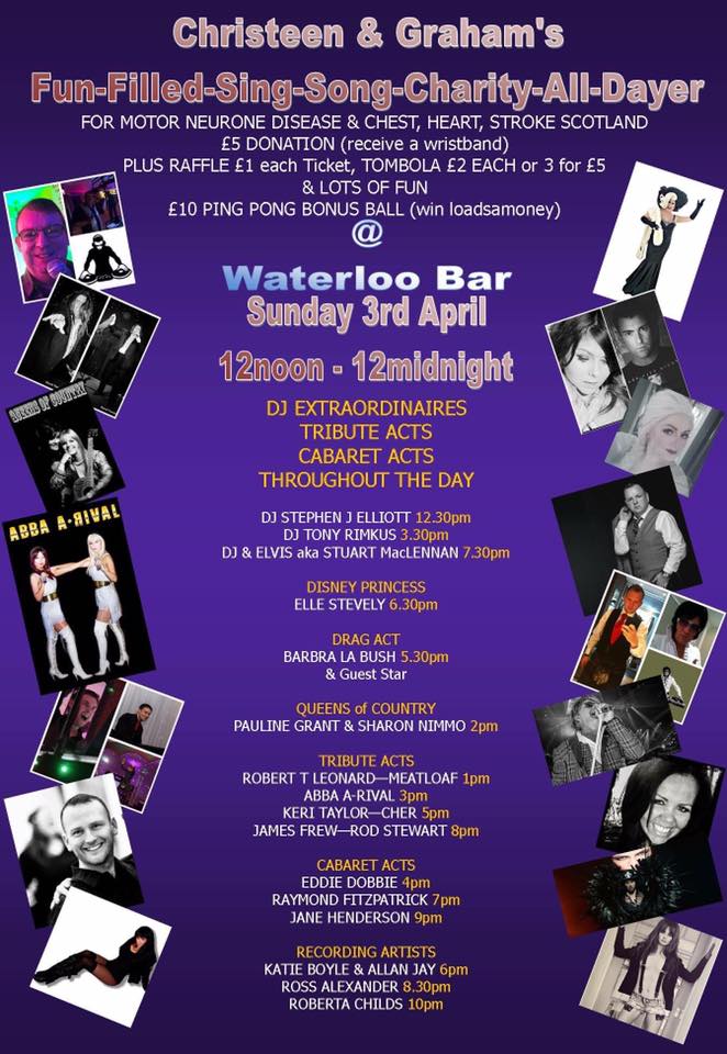 RunningMindUK's tweet photo. Can't wait not long now until @chrmacmurdie #SingSongCharitySunday 2dat at the @WaterlooGlasgow #WaterlooFamily https://t.co/NqfJG626Se