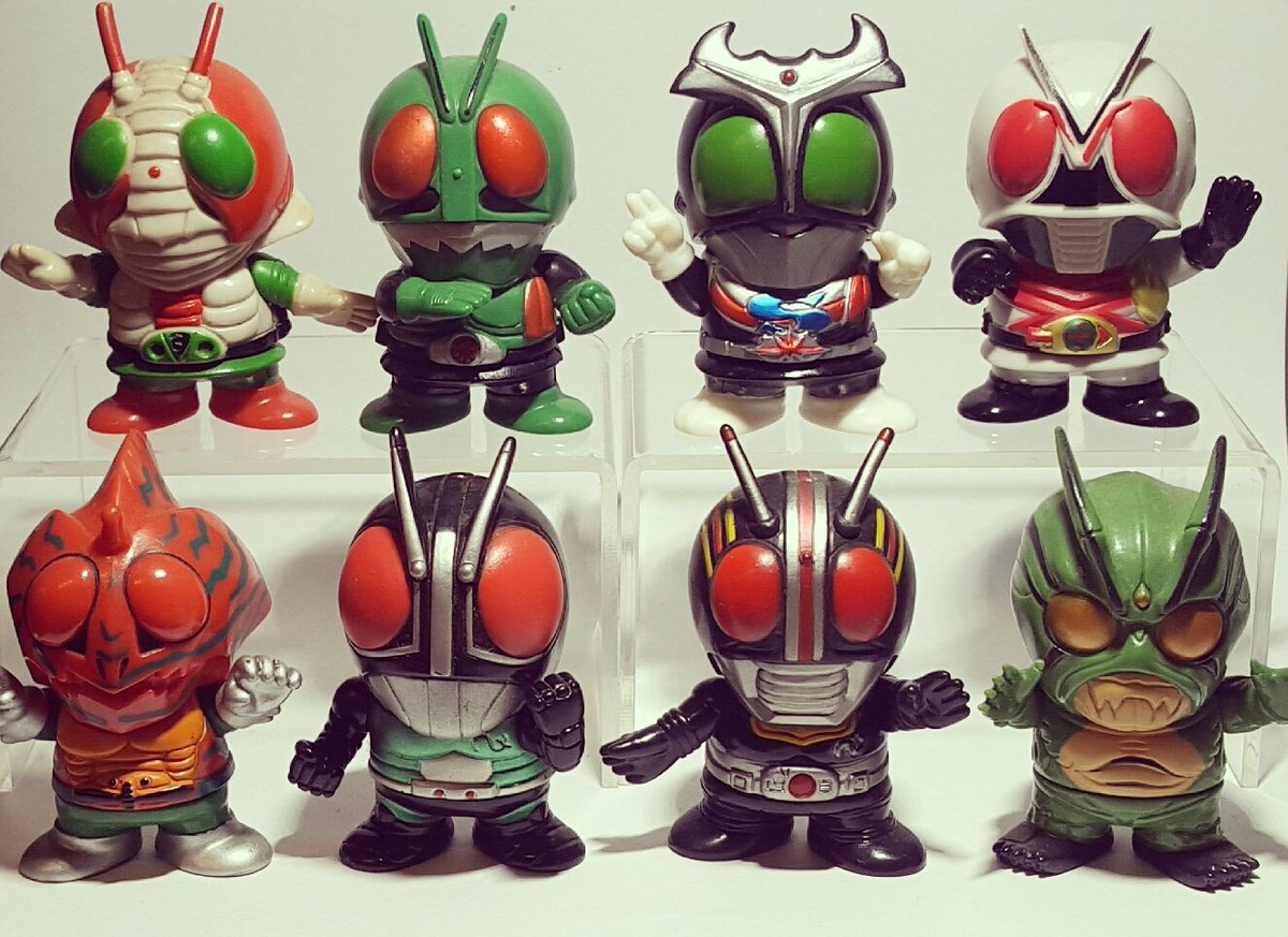 仮面ライダー倶楽部　ボンボンライダーソフビ6体セット madbarbarian13: ㊗45周年‼ #仮面ライダー45周年 #仮面ライダー