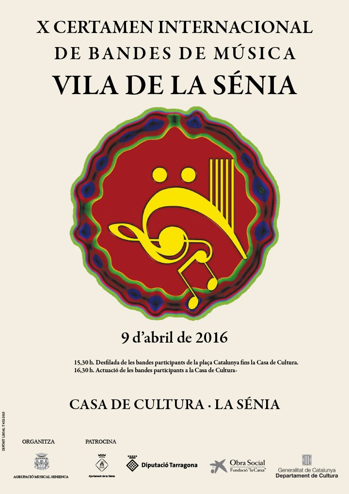 smcehegin's tweet photo. X Certamen Internacional de Bandas de Música Vila de la Sénia 2016. Más información en https://t.co/jVdJjjzTaH https://t.co/gtFTlLKFLc