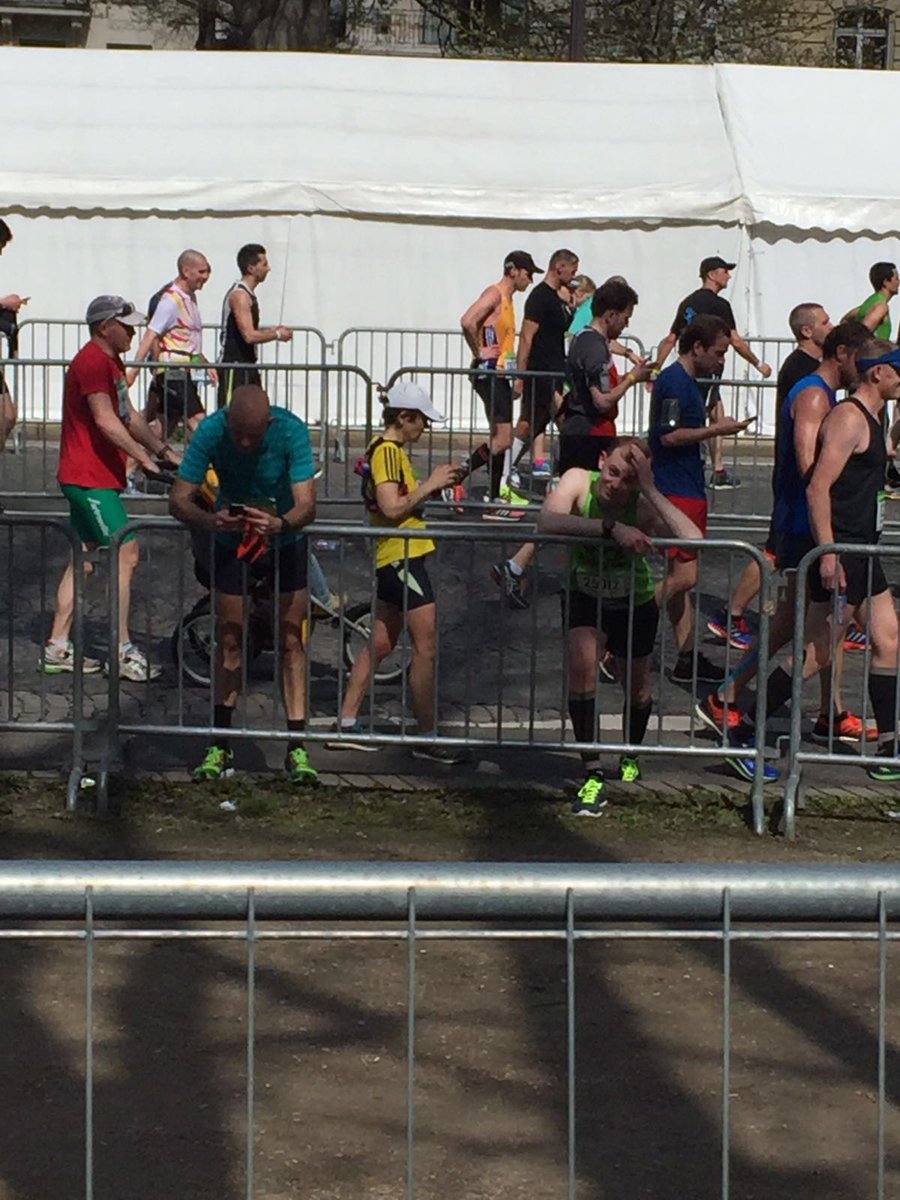 theocrlife's tweet photo. Repping the @muddy_race top at the #Parismarathon 3:49 for me. Struggled from mile 21 big time. https://t.co/kRMW7ews9o