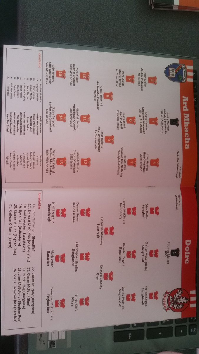 Citycolt's tweet photo. @Doiregaa v Armagh. We're expecting changes on the Derry team...
#Dohertydebut https://t.co/z9KXhp6vXn