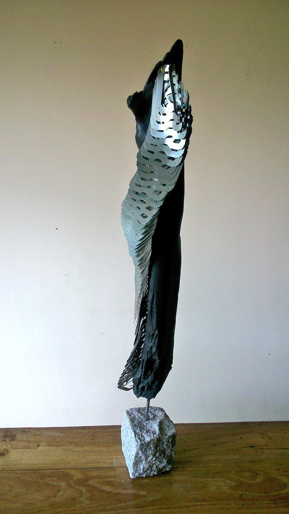 statorart's tweet photo. https://t.co/IhUgGvhcD8. Stator 14 stained oiled driftwood mount with granite base multiple stator with spine form https://t.co/QKY8y8PQSi