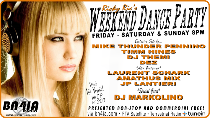<a href="/MarkolinoDeejay/">Markolino Deejay</a> Radio show on Weeend Dance Party By <a href="/RickyRicMix/">Ricky Ric</a> FOR FRIDAY 01.04 TO THURSDAY 07.04