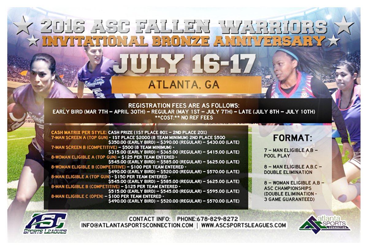 JMPStartDev's tweet image. Make sure that you register for the 5th Annual Fallen Warrior&apos;s Invitational in Atlanta July 16th &amp;amp; 17th.