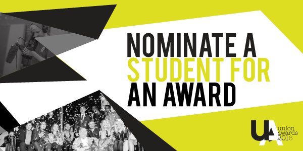 LeedsBeckettSU's tweet photo. Have you made your nominations in the 2016 Union Awards? https://t.co/sgsiPuzLfa #LBUA2016 https://t.co/qZghkNDdi6
