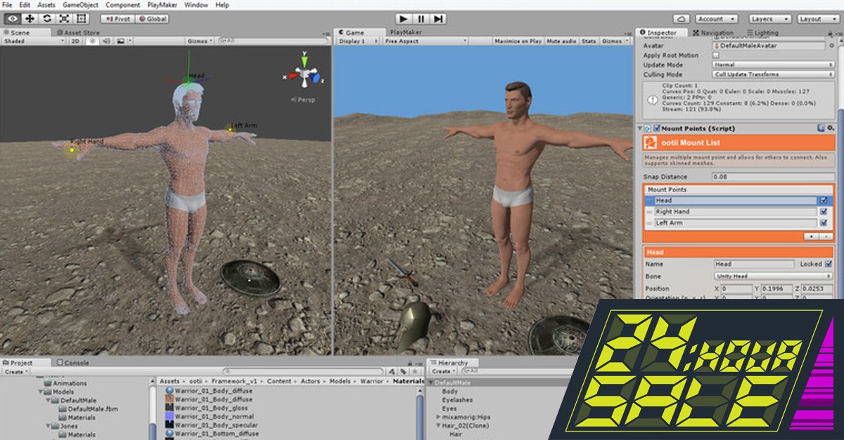 AssetStore's tweet photo. Swap outfits or weapons during run-time! Get today's 24 Hour Deal: 35% off Mount Points: https://t.co/uq6orcuJSh https://t.co/mvsz6DkOfa
