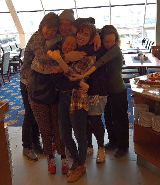 Forlater denne gjengen og Haugesund med litt kliss. 👩‍👩‍👦👩‍👩‍👦❣#torskedødtour16