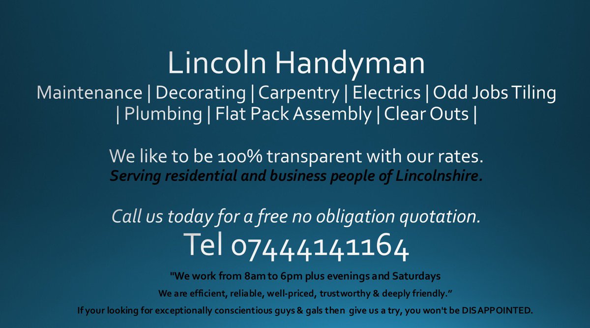lincshandyman's tweet photo. Good afternoon everyone &amp; thank you to the followers. https://t.co/xyy4ApyWQm