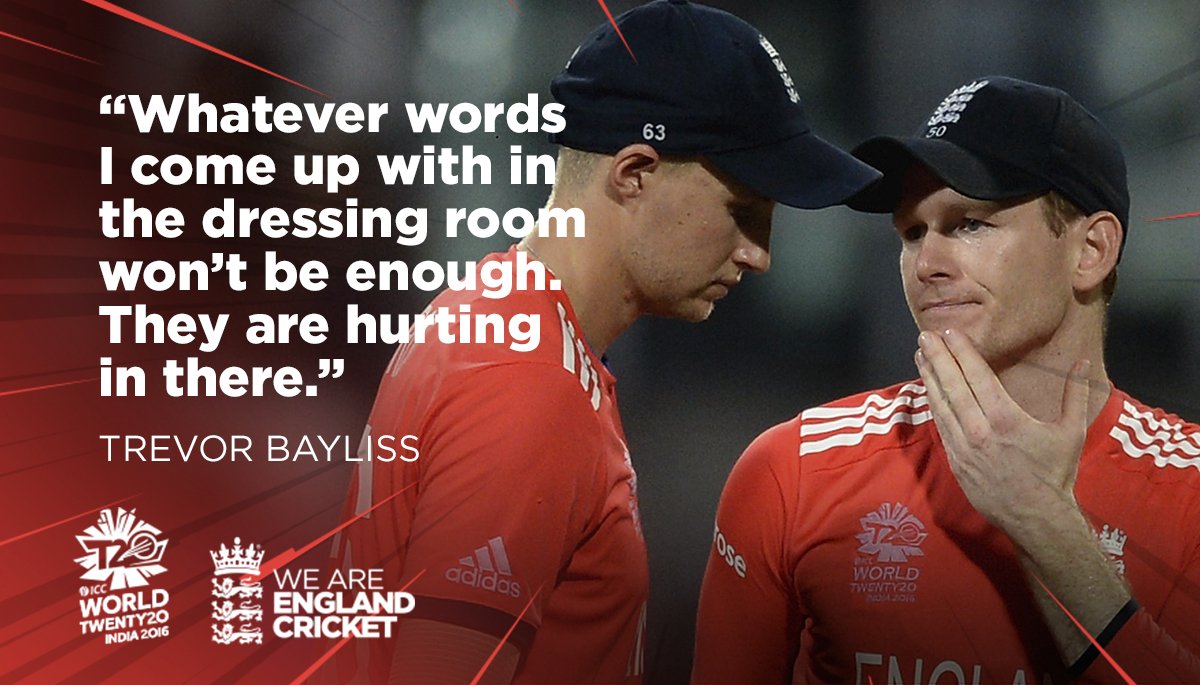 Trevor Bayliss says there aren't any words that will console the boys tonight. #WT20Final