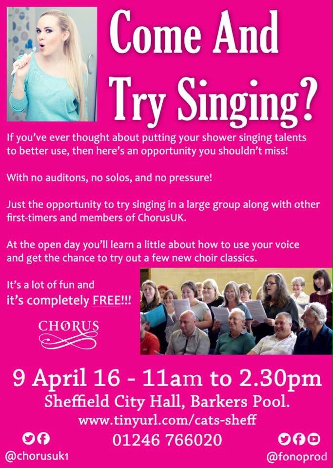 Cre8iveStation's tweet image. #Sheffield come to our #free fun #singing session @SheffCityHall 🎵 9/4/16 -11am start @Sheffieldis @Sheffield4Life