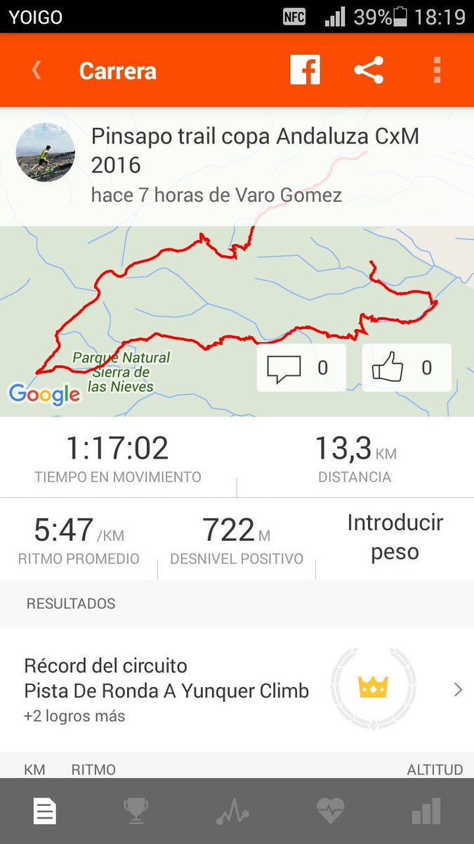 voleibach's tweet photo. @AlvaroGomezG000 Flipante ese recorrido! Eres una máquina :) https://t.co/mOkrAHAZ0g