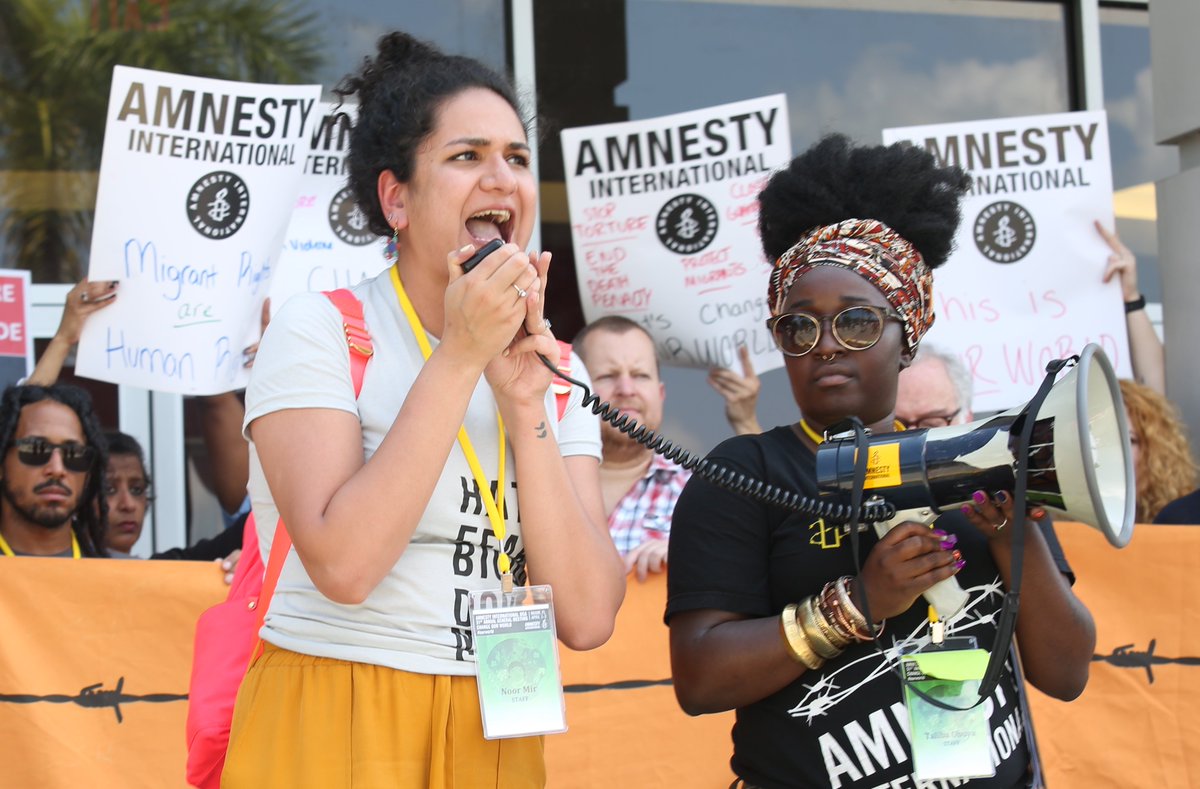 amnestyusa's tweet photo. When #HumanRights are under attack, what do we do? We stand up &amp; fight back! #OurWorld https://t.co/td6IPBdX6y