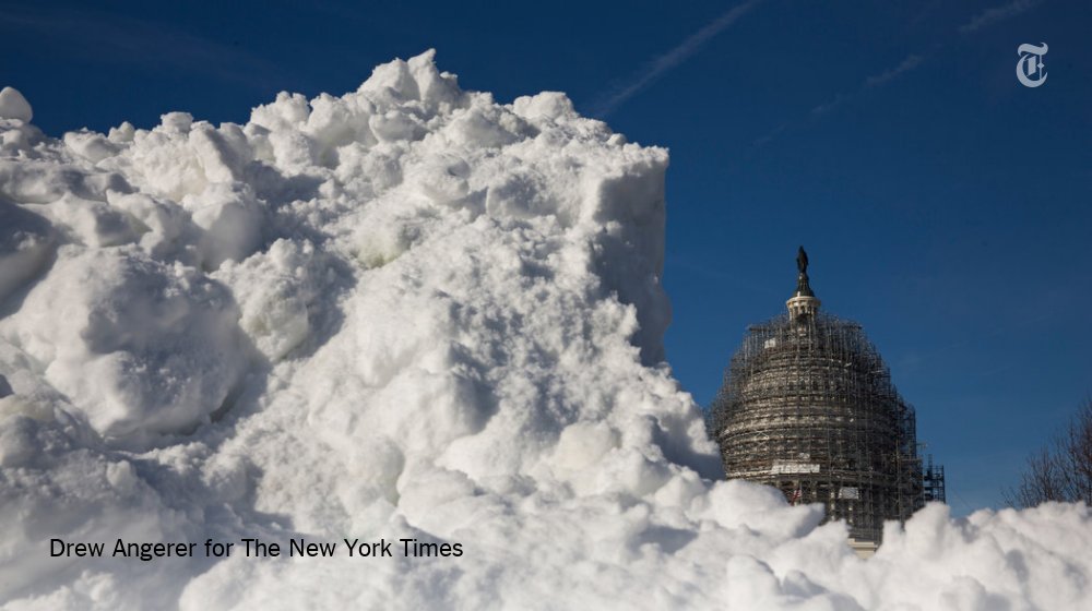 nytimes's tweet photo. Q: If global warming is real, how can it be so cold?
A: That's weather, not climate. https://t.co/lDkeHTUVpn https://t.co/romo2ghUkQ
