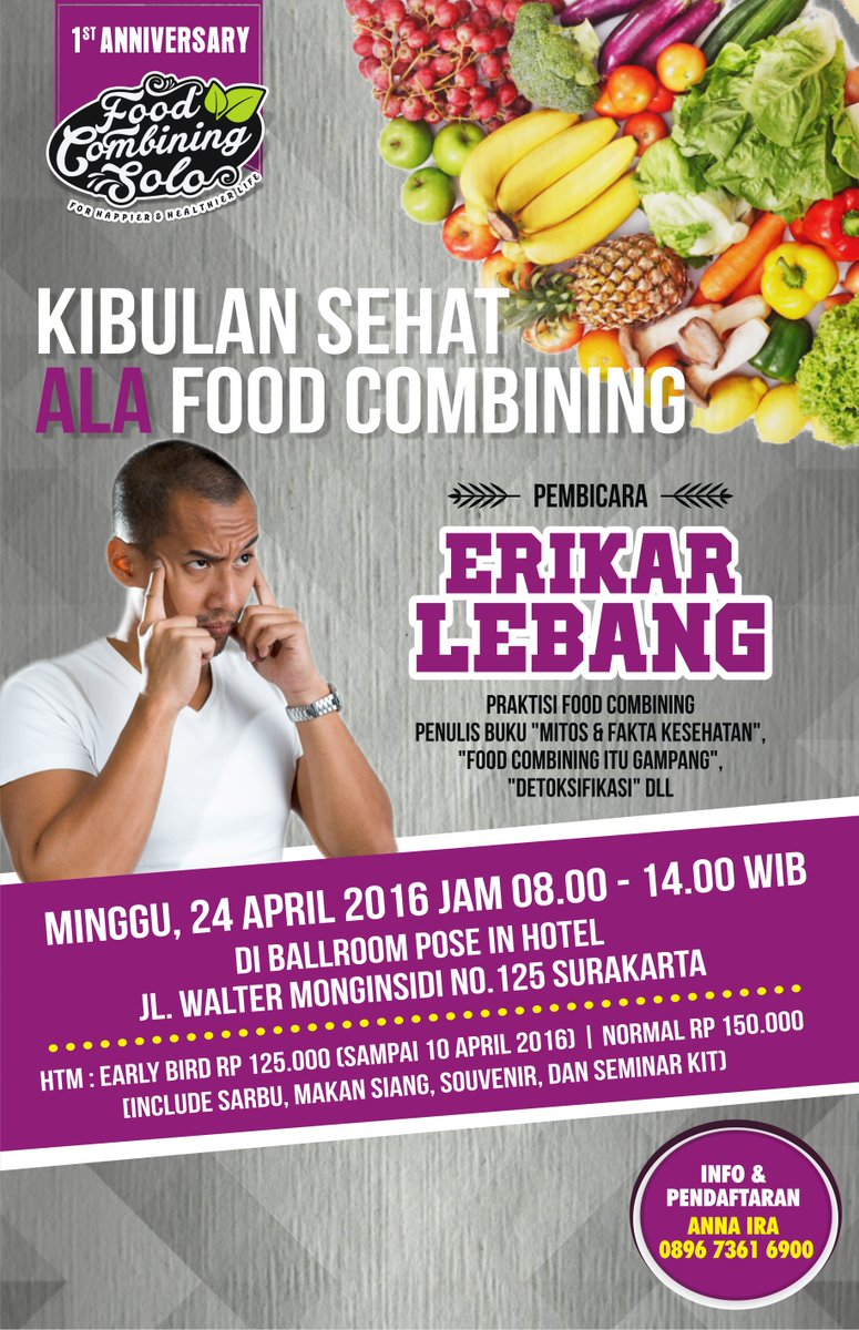 Syamma's tweet photo. Acara yang Super Keren..
Gak mungkin donk kl gak kenal @erikarlebang..
Yuk dtg n kepoin Ilmunya ttg Food Combining.. https://t.co/Ow7JOuaA8O