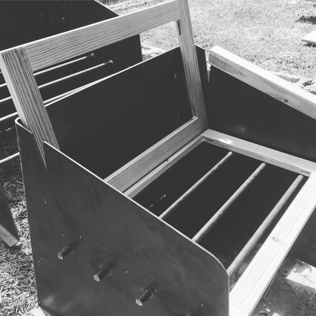 MarlonDarbeau's tweet photo. Template for seat, backrest and armrest. It's all about process. #bymakingstudio #design #garden #chair #caribbeanl… https://t.co/hEJlXjeg98