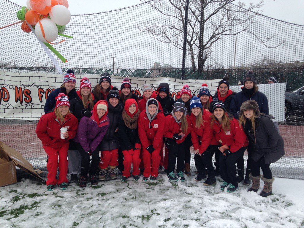 TerrierWSOC's tweet photo. Our BU women's soccer team volunteering on this snowy morning for Walk for MS. #buwosoc #buathletics #doingthegood https://t.co/XTR0fltY5v