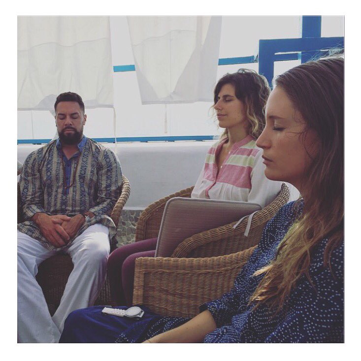 Our morning practice! #vedicmeditation #meditation #bliss #rachaelcampbell #india