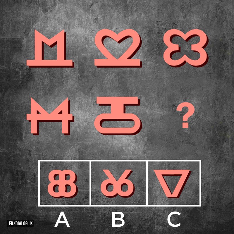 dialoglk's tweet photo. Which piece fits in the blank space? #SolveItOnSunday https://t.co/2sPekNcStS