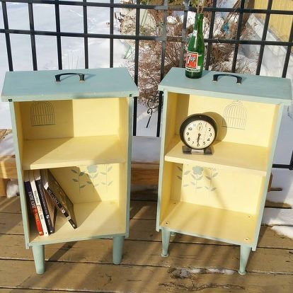 DetroitReStore's tweet photo. Check out this clever #RepurposingSunday #diy project turning old drawers into side tables! https://t.co/4tqVKhpU0U https://t.co/LMGizjdNu1