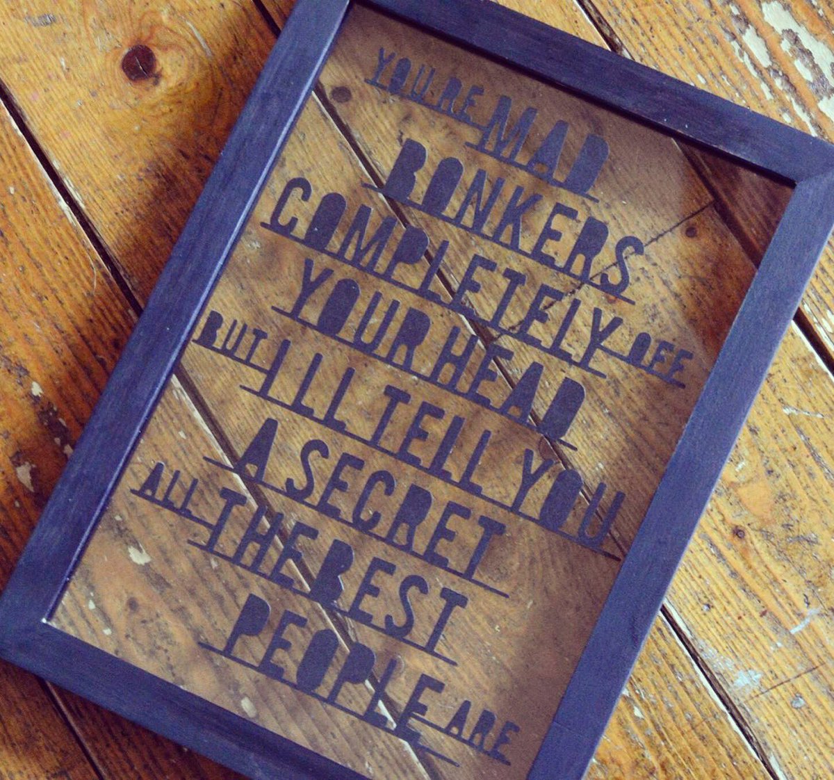 Lewis Caroll | You're mad, bonkers, completely off your head | cut by hand | <a href="/V_Arts_Ireland/">Voluntary Arts Ireland</a> <a href="/DublinArts/">Dublin Arts Council</a>