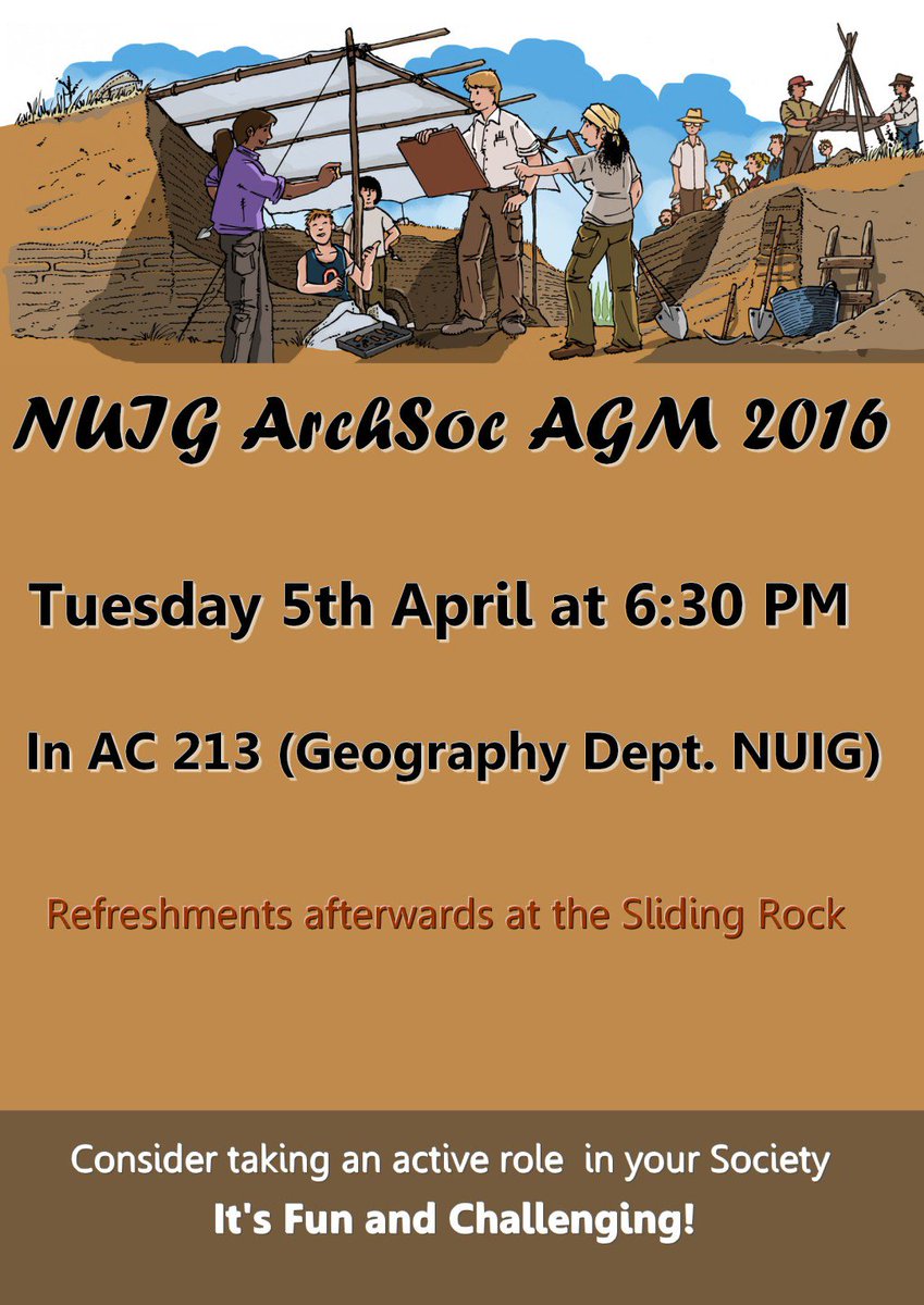 ArchSoc_NUIG's tweet photo. ArchSoc AGM  Tuesday 5 April at 6:30 pm https://t.co/HOJjYXtGht https://t.co/xEuzh993ge