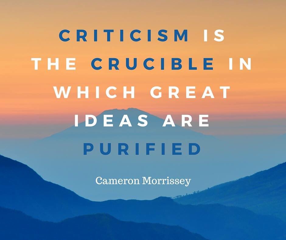 ConstructivGary's tweet photo. Criticism can be good since it  refine our ideas and make them great. #dontbedefensive #cwi #ideasofchange https://t.co/r627V1ygAK