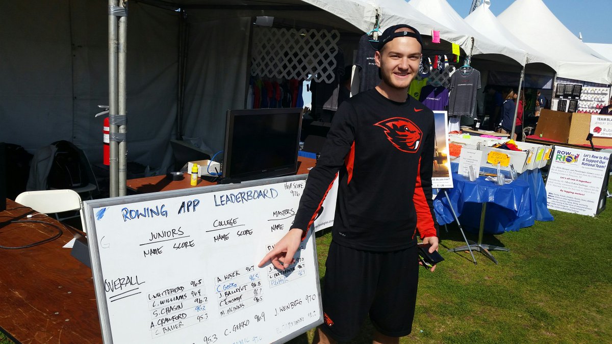 RowingApp's tweet photo. .@oregonstaterowing onto the leaderboard with @rowingapp! Find out how well you row today @crewclassic! #RowingApp https://t.co/2gXUtNYQ0w