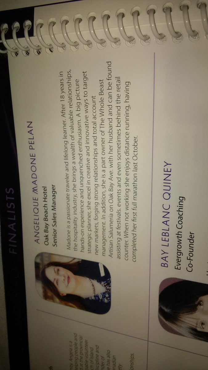 BertschRandy's tweet photo. Angelique, Congrats on being a winner @Top20Under40 last evening @OakBayBeach @Island_Savings . https://t.co/lagv29nI5w