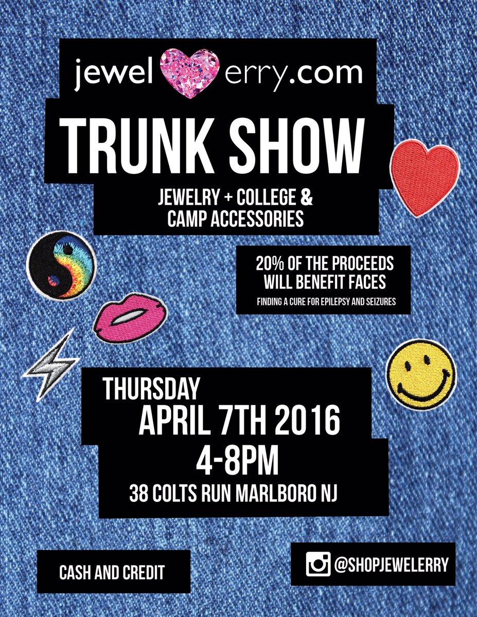 allipolky's tweet photo. Everyone save the date and come out to buy amazing jewelry, college &amp; camp accessories with proceeds going to FACES https://t.co/rdOxhBXbs7