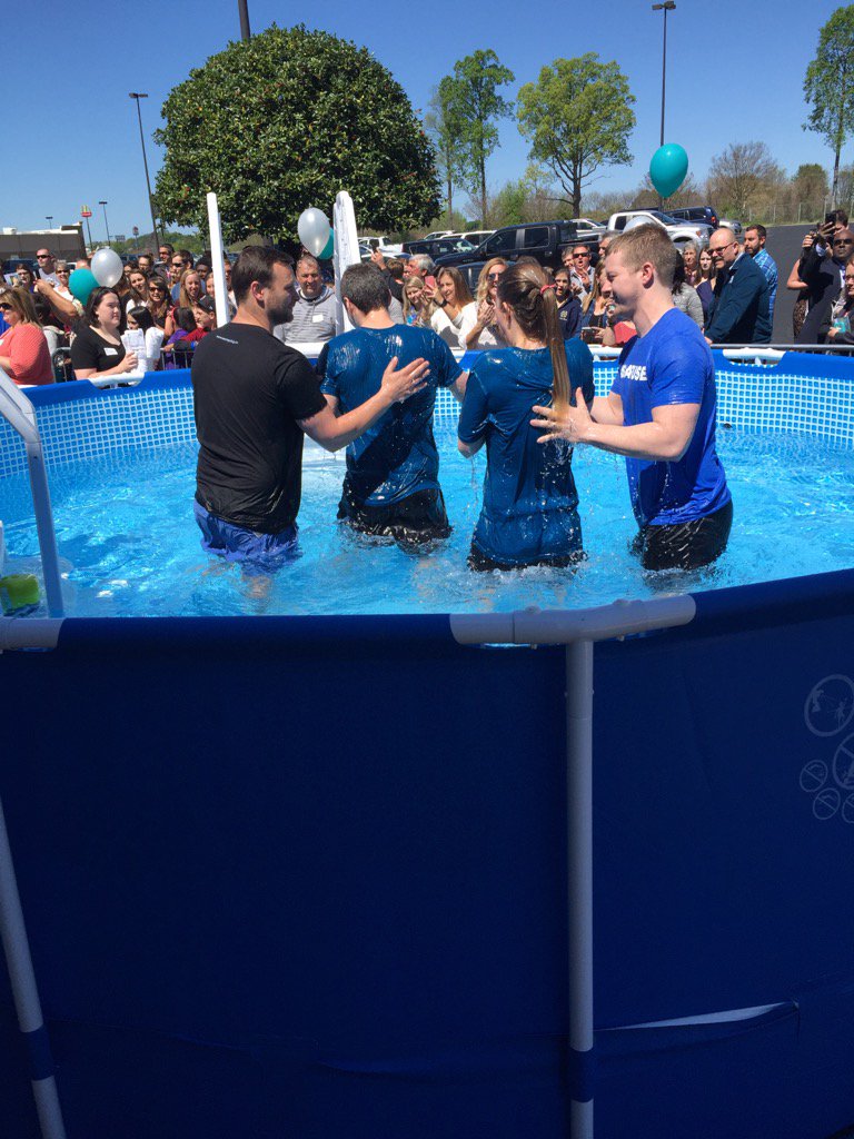 GosnellKim's tweet photo. @newspring my daughter and her husband baptized this morning! #deadtolife #oneproudmama https://t.co/8DM2v9pYq6