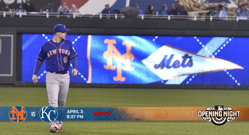 Mets's tweet photo. Finally ⚾️ is back! We open the '16 season tonight. Preview: https://t.co/Ynsz6VuQXs

📺 @espn
💻 @MLBTV
📻  @WOR710 https://t.co/U9KB9eFE00