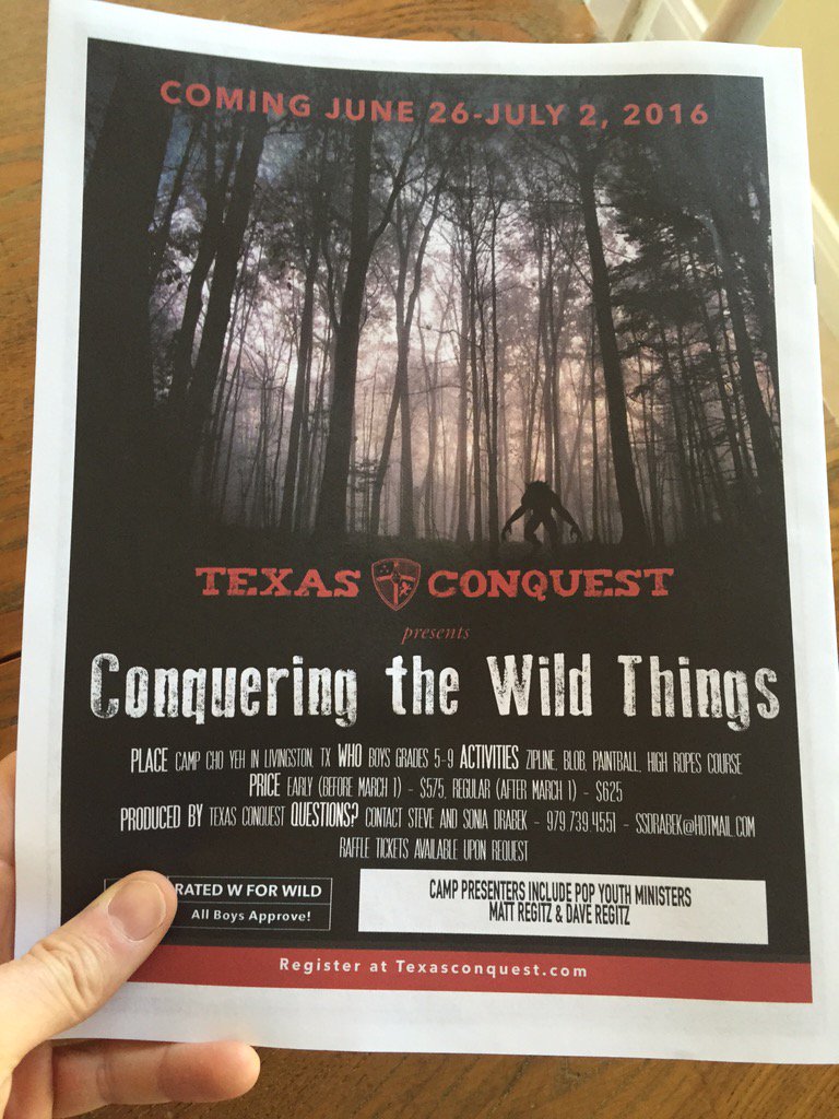 POPYMnews's tweet photo. Check out the @pophouston bulletin today..great summer camp for our Jr high boys! Early Bird till 4-15 #CampConquest https://t.co/WTbiFdlsqf