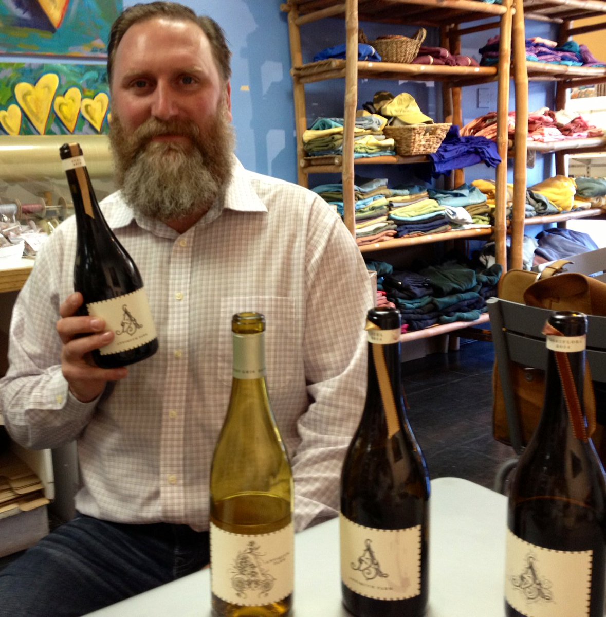 MontecitoMarket's tweet photo. Great visit w/ #Anticum wines &amp; now carry their lovely Pinot Gris &amp; Pinot Noir from #WillametteValley. @Oregon_Wine https://t.co/bxRar2vbdT