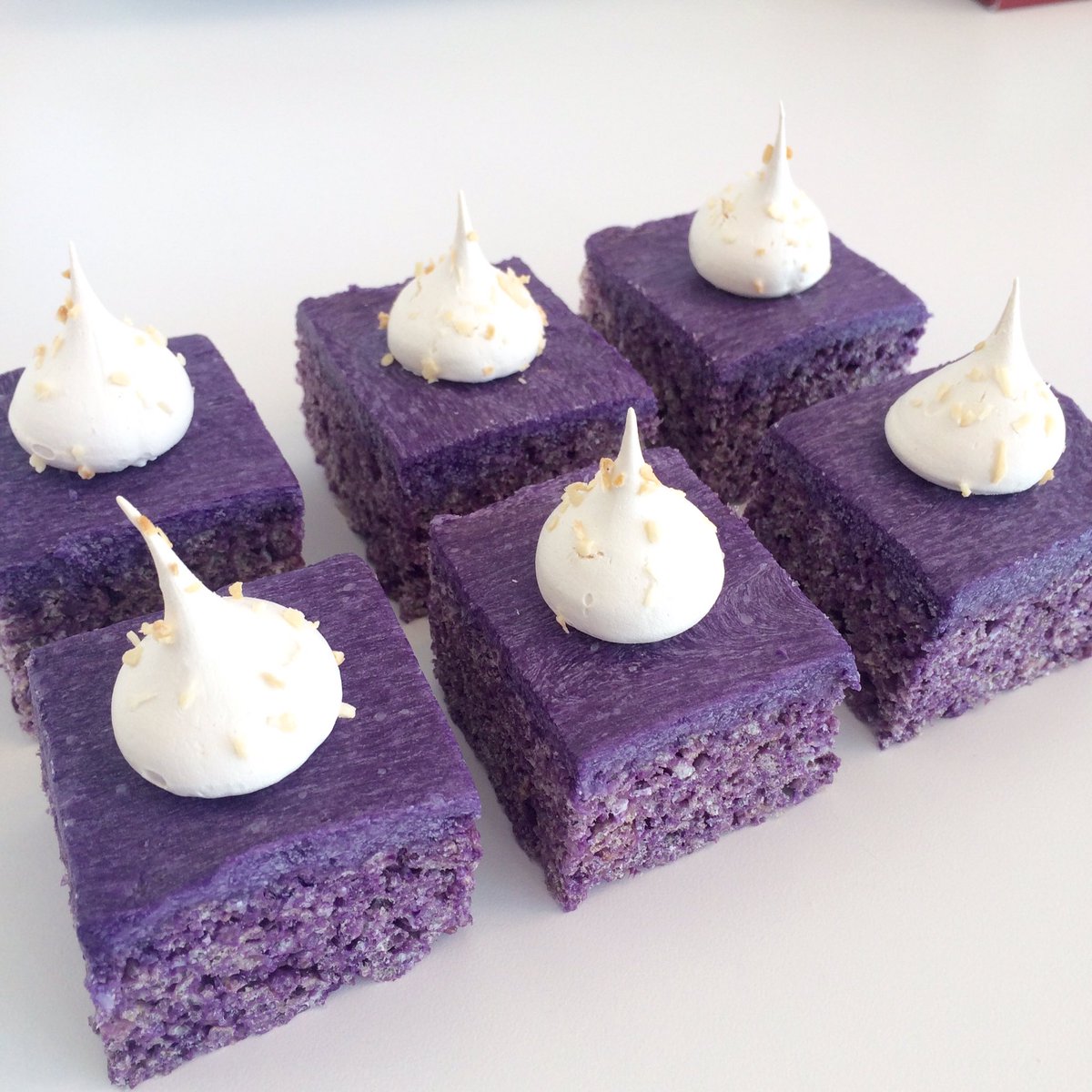 Our #gourmet #ricekrispietreats - #Ube.  Grab them <a href="/mcewanfoods/">McEwanFoods</a> TD Centre, downtown location tomorrow!