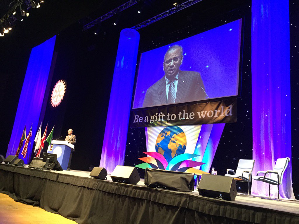 EveSConway's tweet photo. Inspirational speech by @rotary International President @KRRavindran105 at @RotaryGBI Conference #RotaryConf2016 https://t.co/zaiti9nvqx