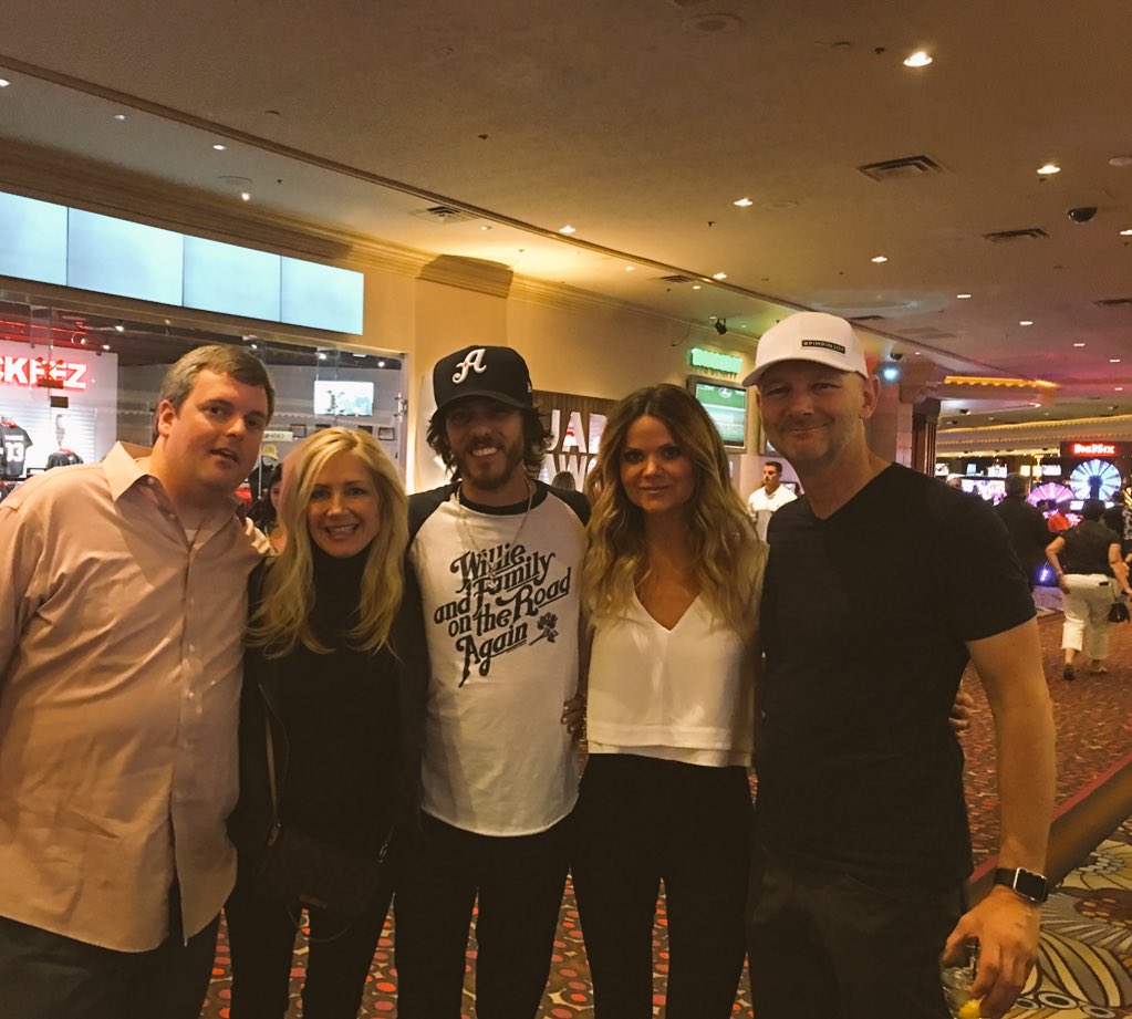 janson_chris's tweet photo. Fun times in Vegas with friends last night! Celebrating #butmeaboat big win! @RadioAmy @iHeartCountry @iHeartRadio https://t.co/LVQS8PIyrD