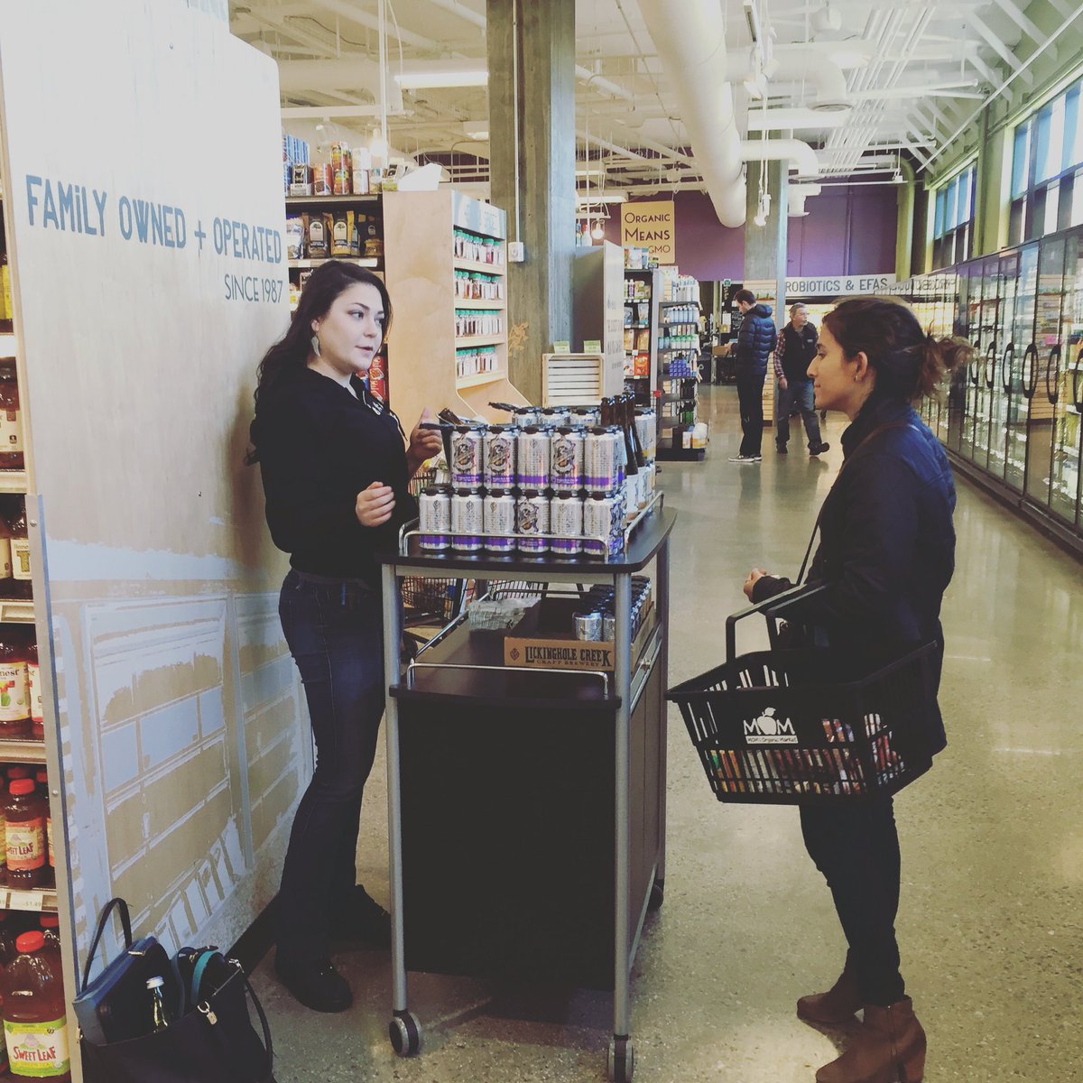 Delicious beer from <a href="/LCCB_FarmBrews/">Lickinghole Creek VA’s Farm Brewery</a>  being tasted <a href="/MOMsOrganicMrkt/">MOM's Organic Market</a> in Arlington right now! Stop by and say hi!