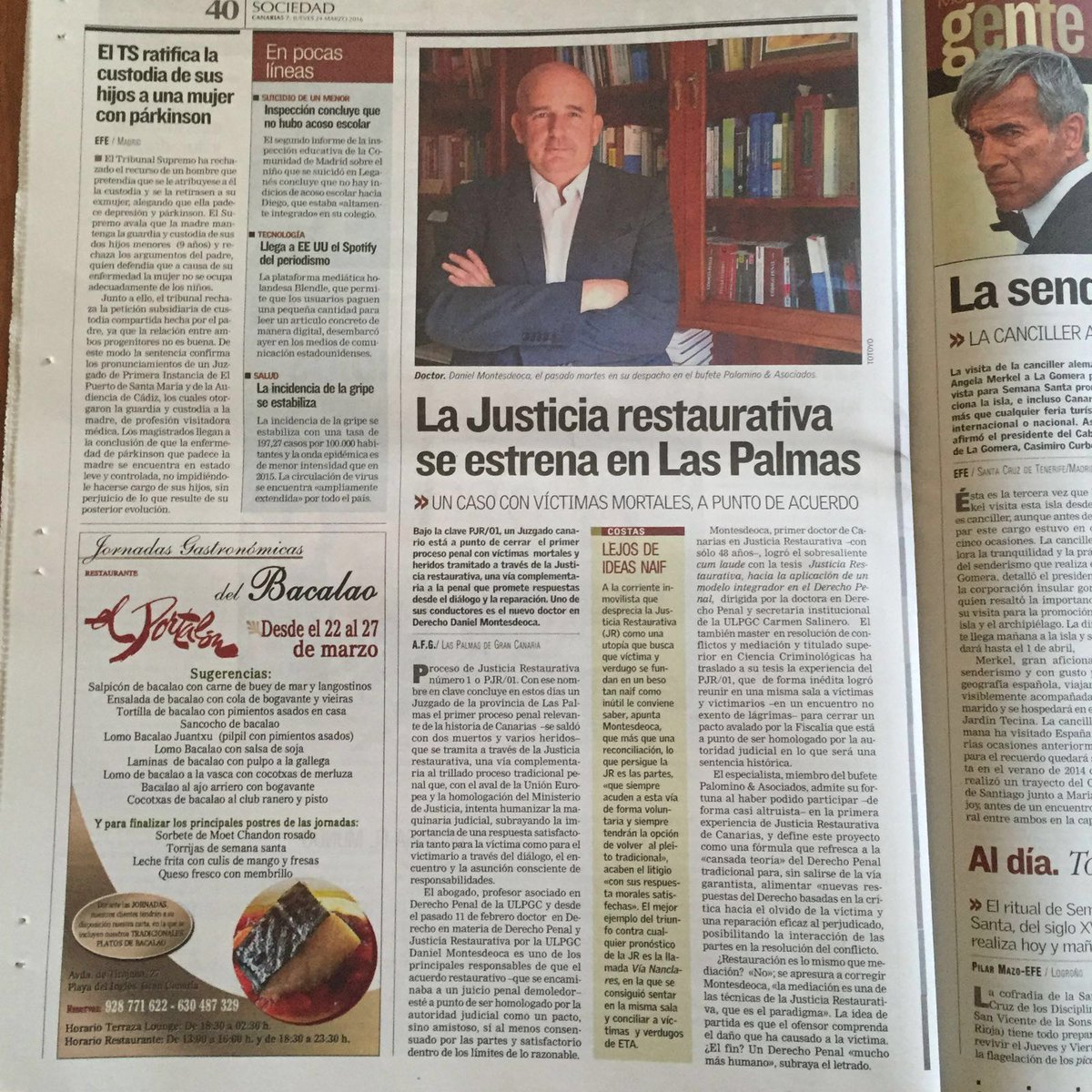 Justicia restaurativa en # Canarias