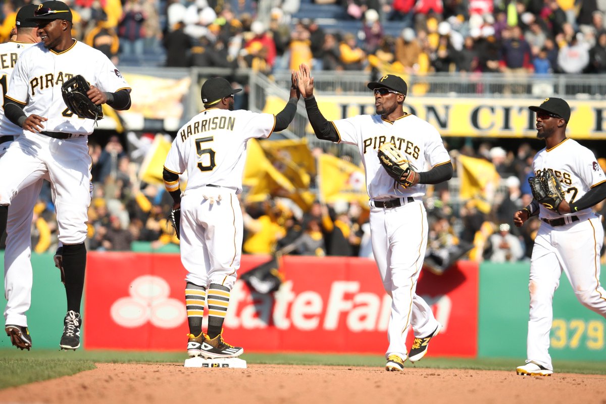 Pirates's tweet image. #RAISEIT UPPPPPP

Your Bucs are 1-0 with a 4-1 win today on #OpeningDay!