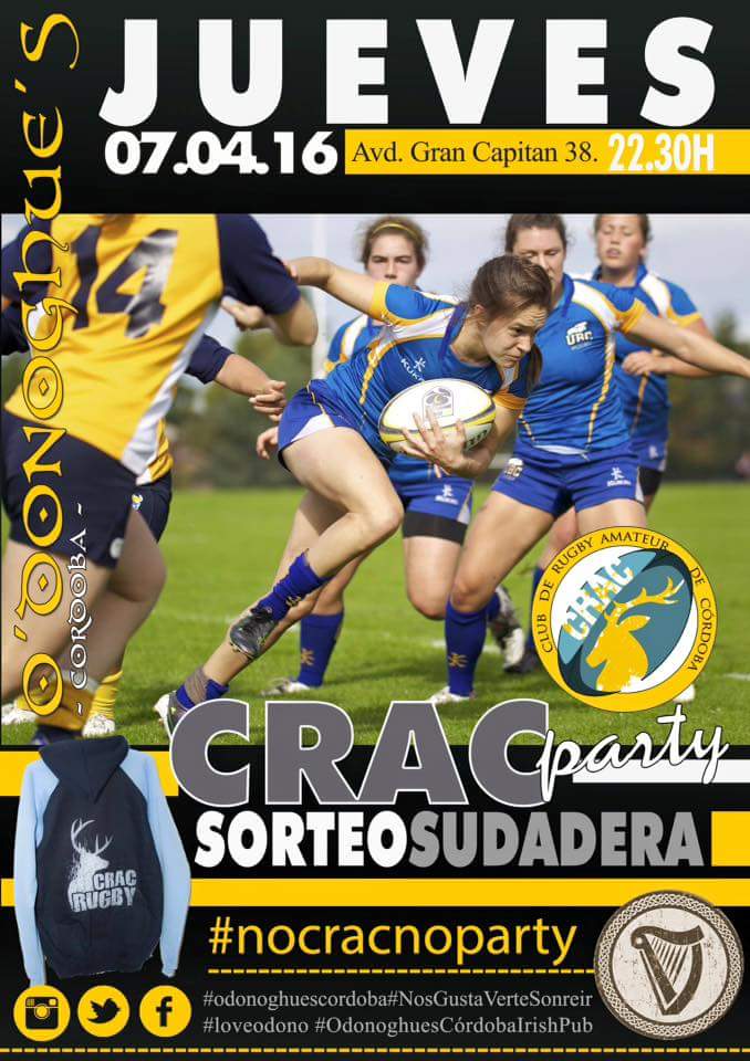 #ErasmusFamilyCórdoba we've our party on Thursday 7th April <a href="/odonoghuescor/">odonoghuescor</a>!! Just JOIN US because #noCRACnoPARTY!!