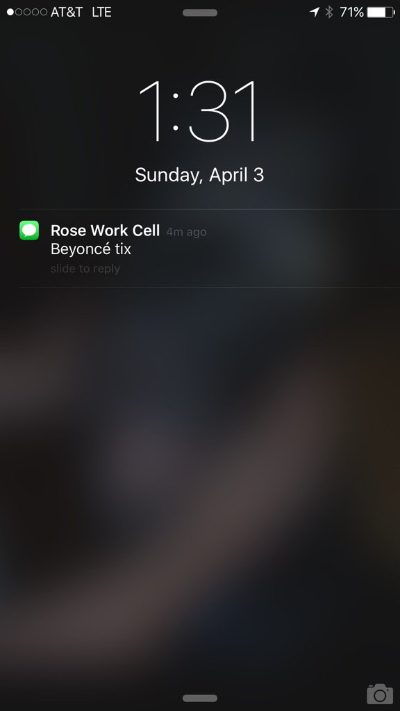 RoseMinutaglio's tweet photo. Reminder texts I send to myself during boozy brunches #NeverForget #BeyTix https://t.co/8uSsRaUh9I